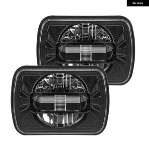 ジープ 5 7 LED ヘッドライト エンジェルアイ LED 12V スクエア LED ヘッドライト アクセサリー チェロキー XJ オフロード YJ H6054 6052 6054 H5054 - 1pcs, 2