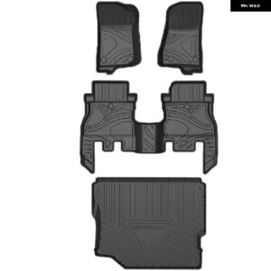 ジープ 3D ラバーカーマット ラングラー JL 2018-22 インテリア フロアマットカーペット - fl　trunk　mats