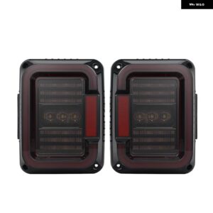 ジープ 12V LED リア テールライト ストップ信号車 トラック リアランプ LED ライト テールライト 2007 - 2018 ラングラー JK JKU - US　Smoked