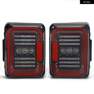 ジープ 12V LED リア テールライト ストップ信号車 トラック リアランプ LED ライト テールライト 2007 - 2018 ラングラー JK JKU - EUR　Clear