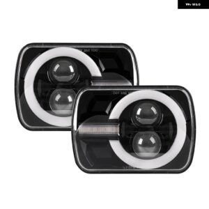 ジープ 最新スタイル 2個 7X6 5X7 LED ヘッドライト ラングラー YJ チェロキー XJ H6014 H6052 H6054 H4 ヘッドランプ カー アクセサリー LED ランプ - LY-DYSF7-02