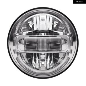 ジープ 7インチ LED ヘッドライト ラングラー JK オフロード アセンブリ LADA NIVA 4X4 ヘッドライト LED 12V 24V DRL ランニングライト車 ハーレー - Chrome 1pcs