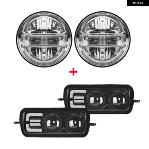 ジープ LADA NIVA 4X4 LED デイタイム ランニングライト 7インチ LED ヘッドライト DRL ウィンカー LED ライト LED 12V ライト アセンブリ JK - set　1