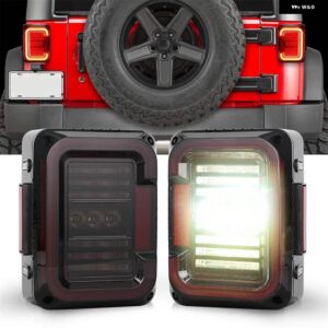 ジープ LED テールライト DRL ブレーキランプ付きリア信号ターニングライト LED ランプ LADA ラングラー オフロード JK2017-2018 - eur　version, black