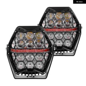 ジープ 2個 120ワット 7インチ LED ワーク ライトバー オフロード トラック SUV ATV アンバー ウィンカースポットフラッド LED バー 12V 24V ワークランプ車 - black