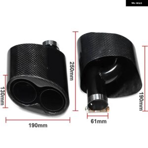 アウディ 排気先端カーボンマフラー A6 A7 A5 A4 A3 アップ RS3 RS4 RS5 RS6 RS7 外観テール パイプ マフラー先端ノズル - Style A Black