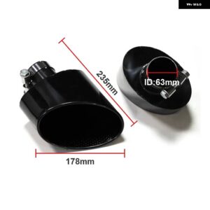 アウディ 楕円形排気先端 A3 A4 A5 A6 A7 に アップグレード RS3 RS4 RS5 RS6 RS7 外観テール パイプ ノズル排気 システム マフラー先端 - Black B