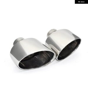 アウディ マフラー A3 A4 A5 A6 A7 RS3 RS4 RS5 RS6 RS7 ルックテール パイプ ノズル排気 システム マフラー先端 - Silver C