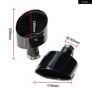 アウディ マフラー A3 A4 A5 A6 A7 RS3 RS4 RS5 RS6 RS7 ルックテール パイプ ノズル排気 システム マフラー先端 - Black C