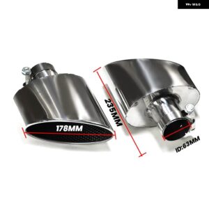 アウディ マフラー A3 A4 A5 A6 A7 RS3 RS4 RS5 RS6 RS7 ルックテール パイプ ノズル排気 システム マフラー先端 - Silver B