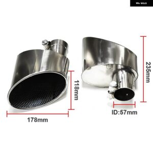 アウディ マフラー A3 A4 A5 A6 A7 RS3 RS4 RS5 RS6 RS7 ルックテール パイプ ノズル排気 システム マフラー先端 - Silver A