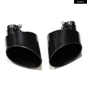 アウディ マフラー A3 A4 A5 A6 A7 RS3 RS4 RS5 RS6 RS7 ルックテール パイプ ノズル排気 システム マフラー先端 - Black A