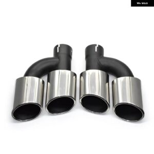 アウディ クワッドステンレス マフラー A3 A4 A5 A6 A7 A8 アップ S3 S4 S5 S6 S7 S8 SQ3 SQ5 デザインマフラー先端 60MM テール パイプ - Silver