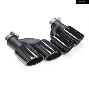アウディ クワッドステンレス マフラー A3 A4 A5 A6 A7 A8 アップ S3 S4 S5 S6 S7 S8 SQ3 SQ5 デザインマフラー先端 60MM テール パイプ - black