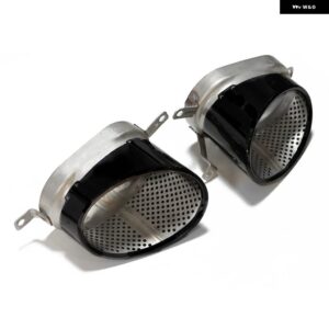 アウディ 1セット 304 ステンレス マフラー黒マフラー A4 A5 A6 A7 RS3 RS4 RS6 RS7 マフラー パイプ 排気 - black