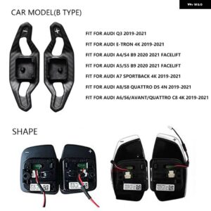 アウディ シフト パドル A3 A4 S4 A5 A6 S6 RS6 C7 C8 A7 S7 RS7 Q2 Q3 Q5 Q7 TT TTRS R8 カーボン ステアリングホイール パドルシフター - Matte Black B