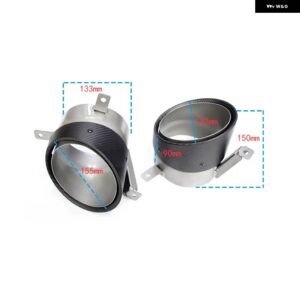アウディ オーバルカーボン排気先端 R8 V10 2010-2015 カーボン排気テール パイプ 排気ノズルヒント - Style B