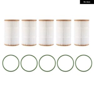 アウディ エンジン オイル フィルター A5 S5 A6 A7 Q7 3.0T 06E115466B / 06E115466E / 06E115562H - As Shown 5Pcs