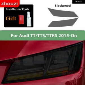 アウディ スモークブラック TPU ステッカー ヘッドライト フィルム A3 8V S3 A4 B8 B9 A5 A6 S6 C8 A7 A8 D4 TT TTS Q3 Q5 Q7 Q8 RSQ8 - TT 15-On