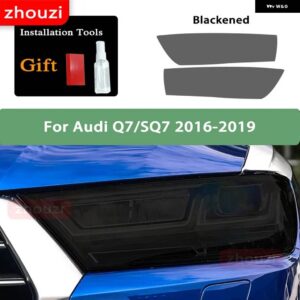 アウディ スモークブラック TPU ステッカー ヘッドライト フィルム A3 8V S3 A4 B8 B9 A5 A6 S6 C8 A7 A8 D4 TT TTS Q3 Q5 Q7 Q8 RSQ8 - Q7 16-19