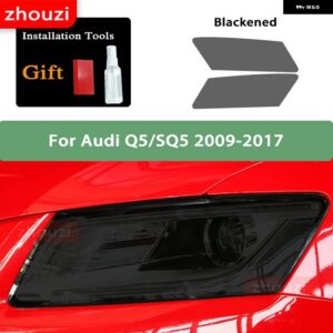 アウディ ヘッドライト フィルムスモークブラック TPU ステッカー A3 8V S3 A4 B8 B9 A5 A6 S6 C8 A7 A8 D4 TT TTS Q3 Q5 Q7 Q8 RSQ8 - Q5 09-17