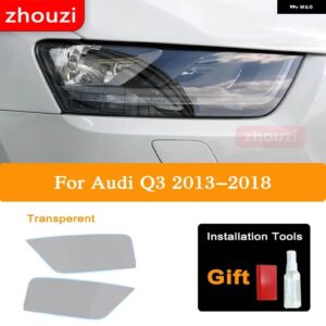 アウディ A3 S3 RS3 A4 A6 A7 S6 Q3 Q5 Q7 ヘッドライト ティントブラックフィルムクリア TPU ステッカー アクセサリー - Q3 13-18 T