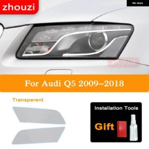 アウディ A3 S3 RS3 A4 A6 A7 S6 Q3 Q5 Q7 ヘッドライト ティントブラックフィルムクリア TPU ステッカー アクセサリー - Q5 09-18 T