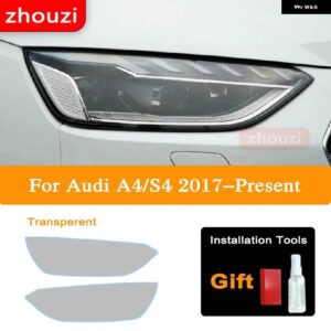 アウディ A3 S3 RS3 A4 A6 A7 S6 Q3 Q5 Q7 ヘッドライト ティントブラックフィルムクリア TPU ステッカー アクセサリー - A4 or S4 T