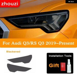 アウディ Q3 F3 RS Q3 スポーツバック 2019-ON ヘッドライト ティントブラックフィルム テールライト クリア TPU ステッカー - Headlight B
