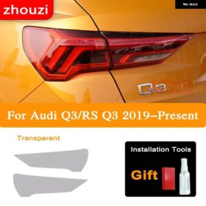 アウディ Q3 F3 RS Q3 スポーツバック 2019-ON ヘッドライト ティントブラックフィルム テールライト クリア TPU ステッカー - Taillight T