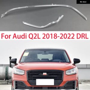 アウディ Q2L 2018-2022 DRL 車 DRL ライトガイドプレートライトガイド チューブ ヘッドライト デイタイム ランニングライト ガイドエンジェル - 2X Left