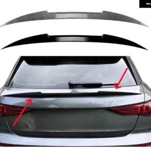 アウディ スポイラー A3 8Y ハッチバック M4 スタイル スポイラー 小さなリア ウイング スポイラー トランク真ん中に 2021-2024 - Carbon Fiber