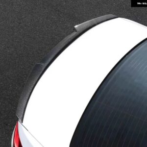 アウディ トランク スポイラー リップナイフ スポイラー ABS ブラック/カーボン スポイラー トリム A6 2019-22 - Carbon Fiber