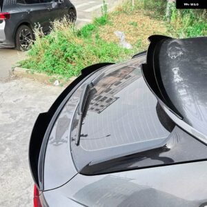 アウディ リアルーフミッド スポイラー Q3 F3 スポーツバック S ライン 2019-24 テール翼テールゲートミドル トランク スポイラー - A Set Black