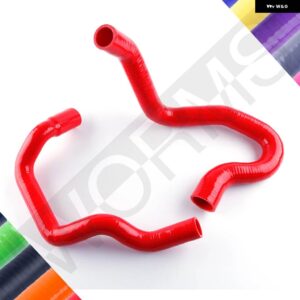 ジープ 1997 1998 チェロキー XJ 4.0L RHD シリコンクーラント ラジエーター ホース パイプ キット - Red