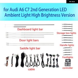 アウディ A6 A7 S6 S7 C7 LED アンビエントライト APP 制御 MM I 制御 カーパーツムードライト - A7 C7