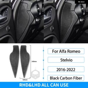 アルファロメオ ステルヴィオ 2016-2022 カーボン B ピラー ドアドアシルハンドル 収納 ボックス カバー トリム インテリア アクセサリー ステッカー - Front Slot