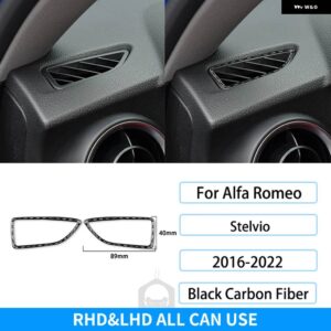 アルファロメオ ステルヴィオ 2016-2022 カーボン B ピラー ドアドアシルハンドル 収納 ボックス カバー トリム インテリア アクセサリー ステッカー - Instrument Vent