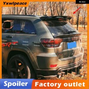 ジープ グランド チェロキー 2013-20 ABS 光沢ブラック/カーボンカラーリアルーフ スポイラー トランク リップ ウイング - Carbon　Fiber　Look