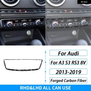 アウディ A3 S3 RS3 8V 2013-2019 カーボン 空調 ノブ フレーム パネル カバー インテリア アクセサリー ステッカー - Forged Carbon Fiber