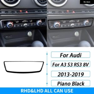アウディ A3 S3 RS3 8V 2013-2019 カーボン 空調 ノブ フレーム パネル カバー インテリア アクセサリー ステッカー - Piano Black