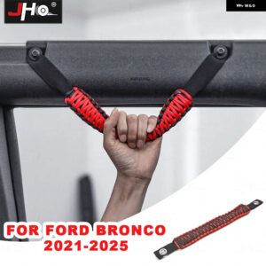 ジープ ルーフハンドルロープグラブハンドル フォード ブロンコ ラングラー トップルーフ滑り止めアクセサリー インテリア - red