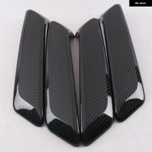 アウディ Q5 年度 2018 2019 ABS カーボンインサイドドア アームレスト ハンドルカバー トリム モールディング ステッカー インテリア アクセサリーカー - carbonfiber