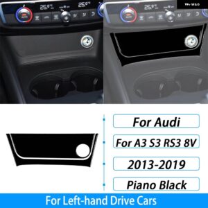 アウディ A3 S3 RS3 8V 2013-2019 カーボンセンター コンソール 電源コンセント パネル カバー カー インテリア アクセサリー ステッカー - Piano Black