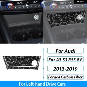 アウディ A3 S3 RS3 8V 2013-2019 カーボンセンター コンソール 電源コンセント パネル カバー カー インテリア アクセサリー ステッカー - Forged Carbon Fiber