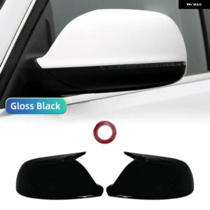 アウディ Q5 8R Q7 4L SQ5 クロームサイド ミラー カバー キャップ 2009-16 カーボンパターン スタイル - Gloss Black