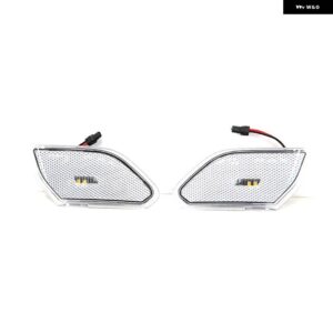 ジープ 1ペア フロントフェンダー LED サイド マーカーライト アンバー ウィンカー パーキング ランプ ラングラー JL 2018-2022 - transparent　lens