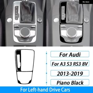 アウディ A3 S3 RS3 8V 2013-2019 カーボンセンター コンソール ギア シフト フレーム トリム カバー カー インテリア アクセサリー ステッカー - Piano Black4