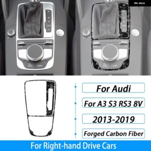 アウディ A3 S3 RS3 8V 2013-2019 カーボンセンター コンソール ギア シフト フレーム トリム カバー カー インテリア アクセサリー ステッカー - Forged Carbon Fiber5