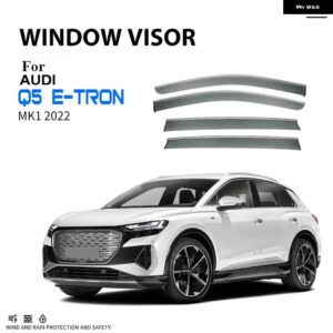 アウディ Q5 E-TRON 2008-2024 ウィンドウバイザー アクセサリー アウター トリム クローム ディフレクター バイザー レインガードドアバイザー ベント - Q5 E-tron MK1 2022